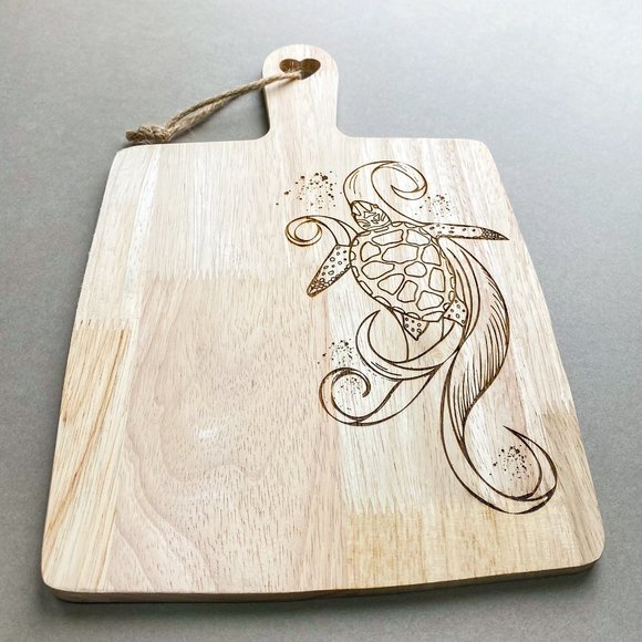 Other - Sea Turtle wood charcuterie board/ cutting board NEW